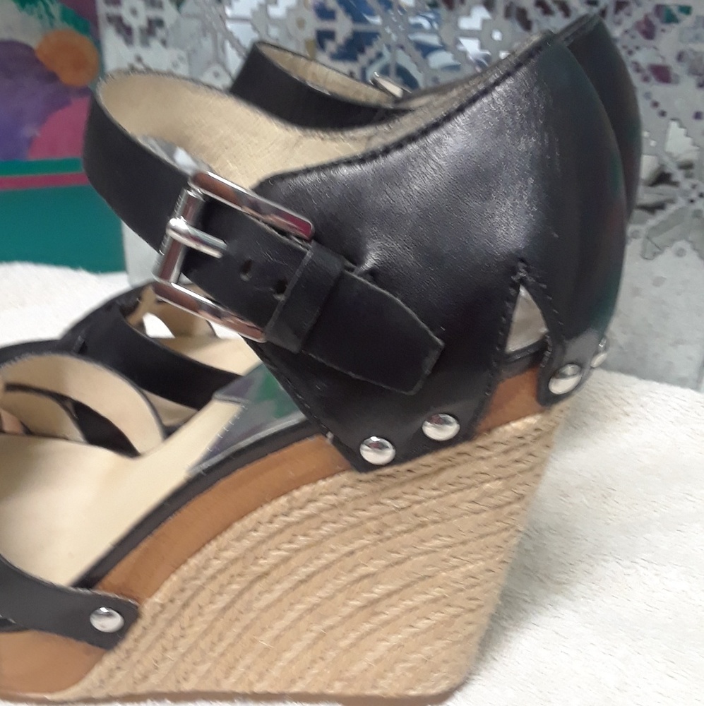 Michael Kors Jet Set 6 Wedge Sandals 9.5 - Picture 5 of 8